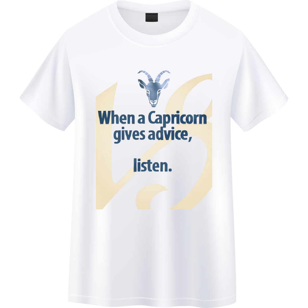 Listen When Capricon Gives Advice Crew T-Shirt