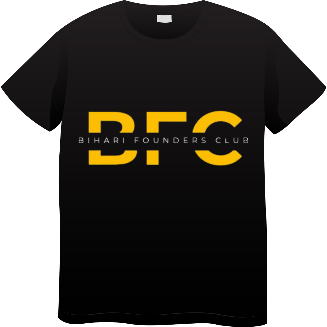 Bihari Founders Club Unisex Standard Crew Black T-Shirt