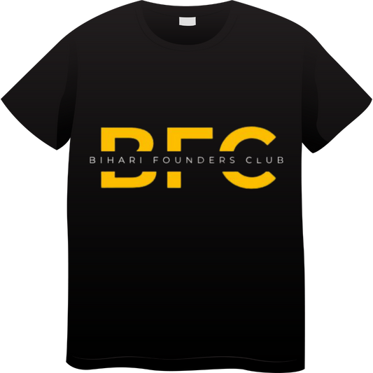 Bihari Founders Club Unisex Standard Crew Black T-Shirt