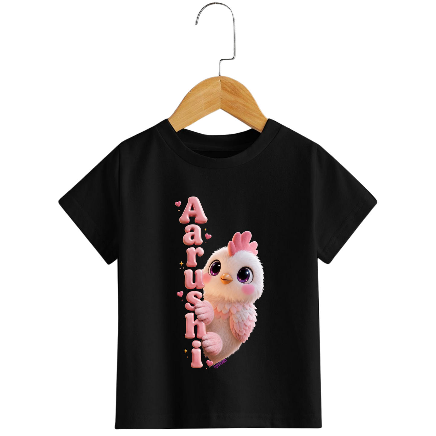 Aarushi customised Girl's Crew Neck T-Shirt