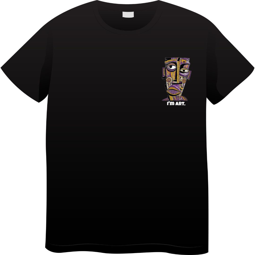 I AM ART Black Unisex Standard Crew T-Shirt