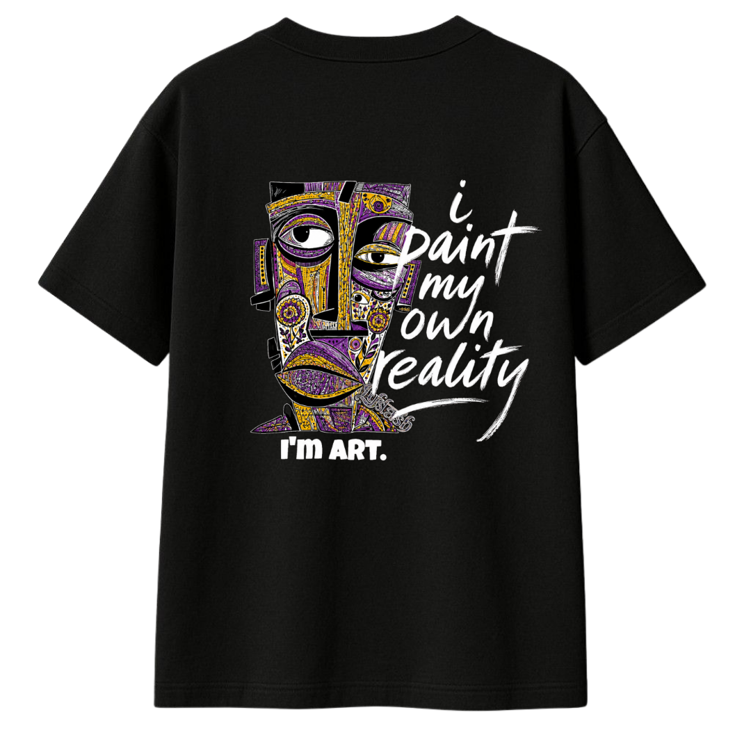 I AM ART Black Unisex Standard Crew T-Shirt