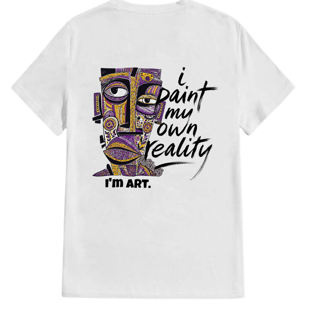 I AM ART White Unisex Standard Crew T-Shirt