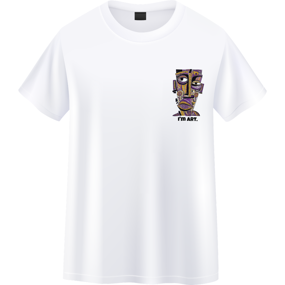 I AM ART White Unisex Standard Crew T-Shirt