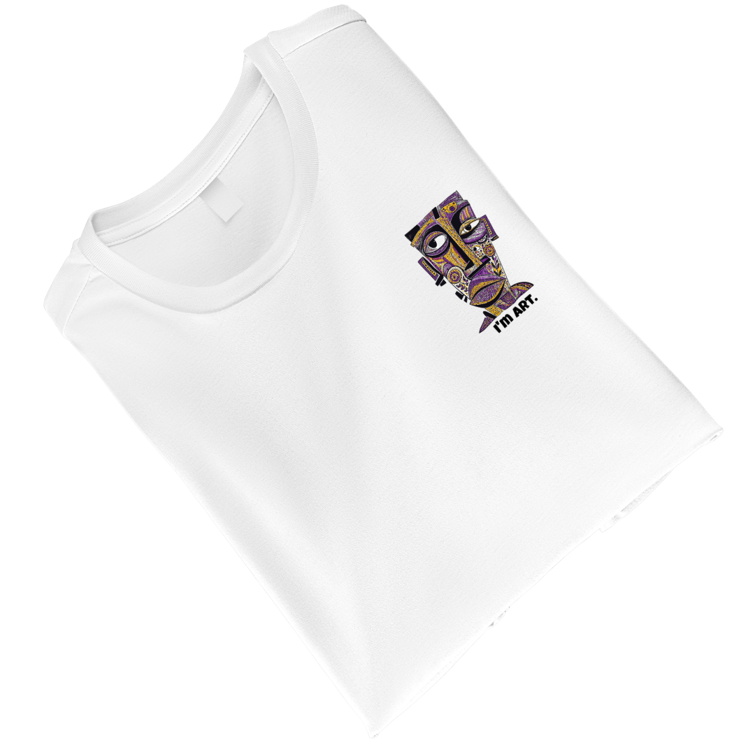 I AM ART White Unisex Standard Crew T-Shirt