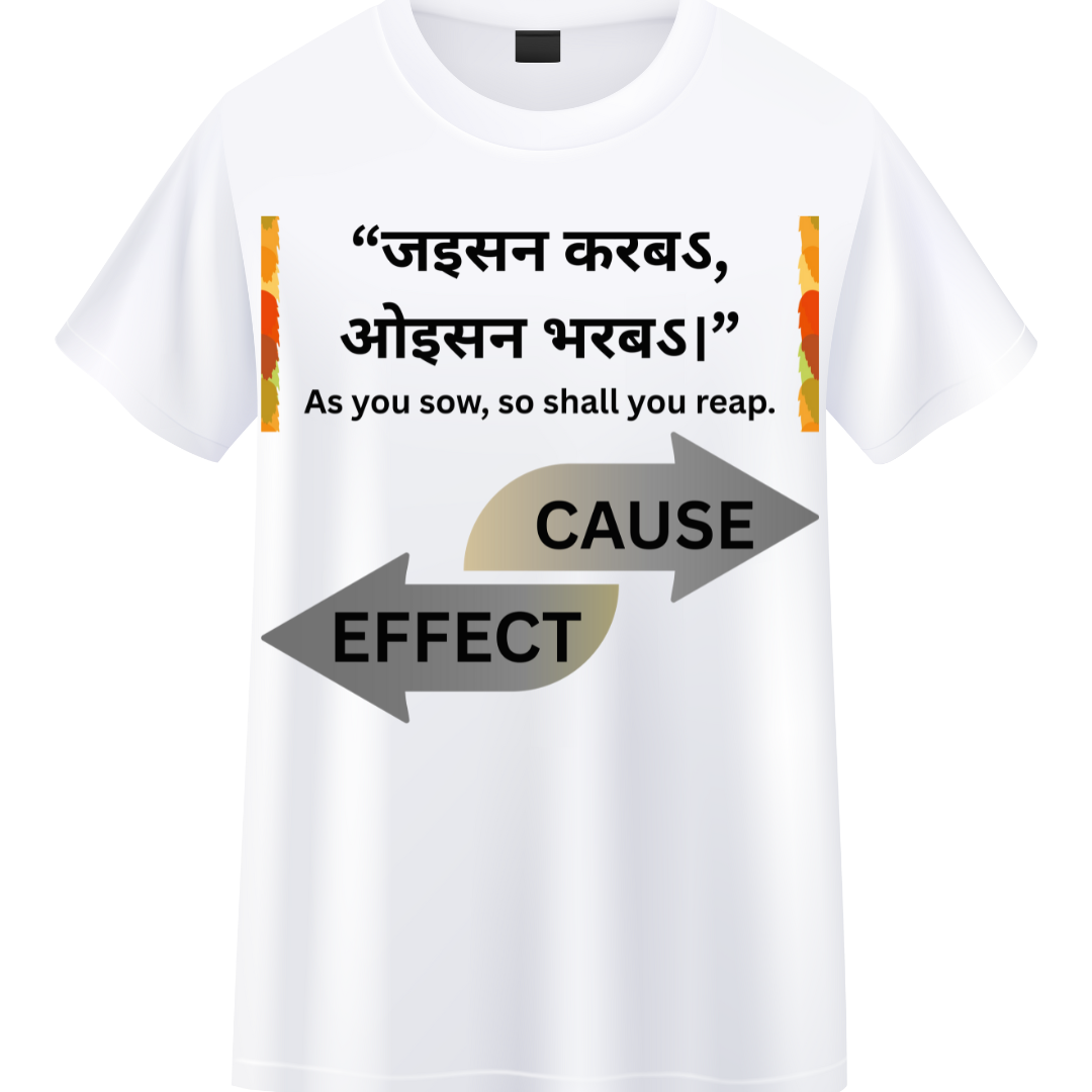 Cause&Effect White Crew T-Shirt
