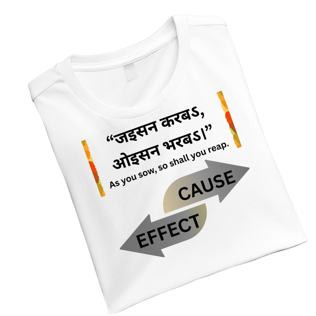 Cause&Effect White Crew T-Shirt