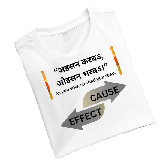 Cause&Effect White Crew T-Shirt