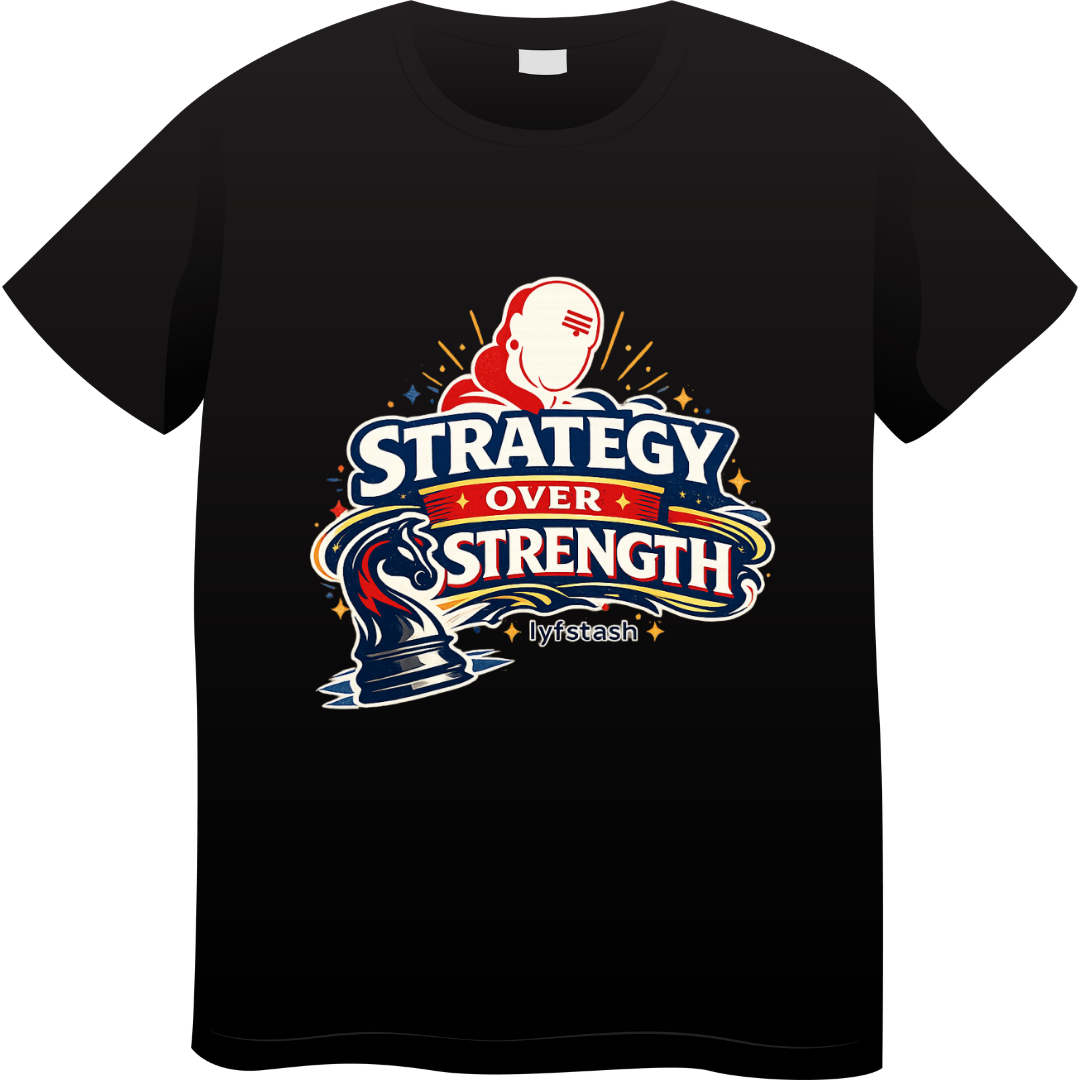 Strategy over Strength Chankya neeti Standard Crew T-Shirt