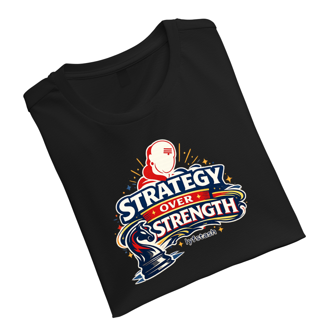 Strategy over Strength Chankya neeti Standard Crew T-Shirt