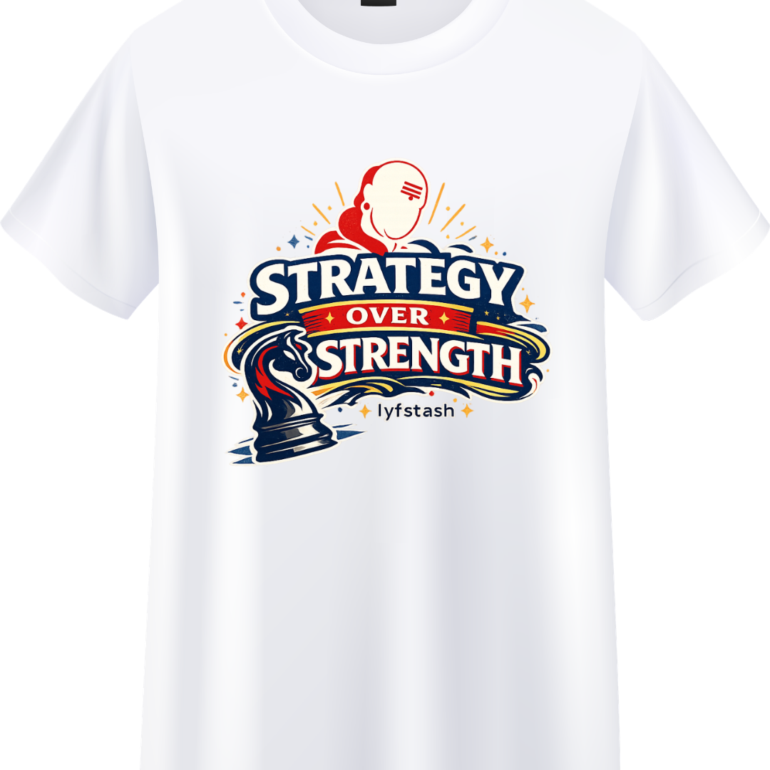 Strategy over Strength Chankya neeti Standard Crew T-Shirt