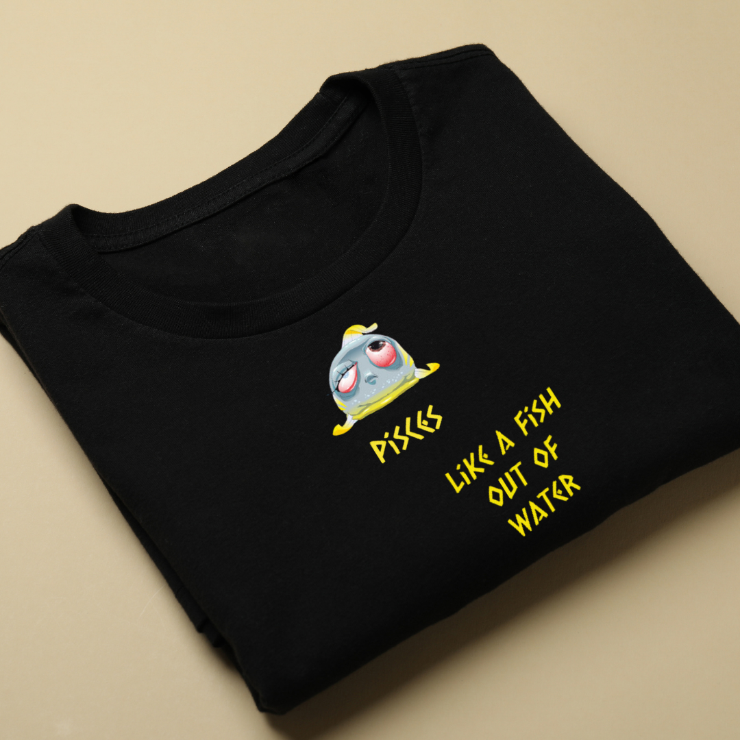 Pisces Like A Fish Out Of Water Crew T-Shirt