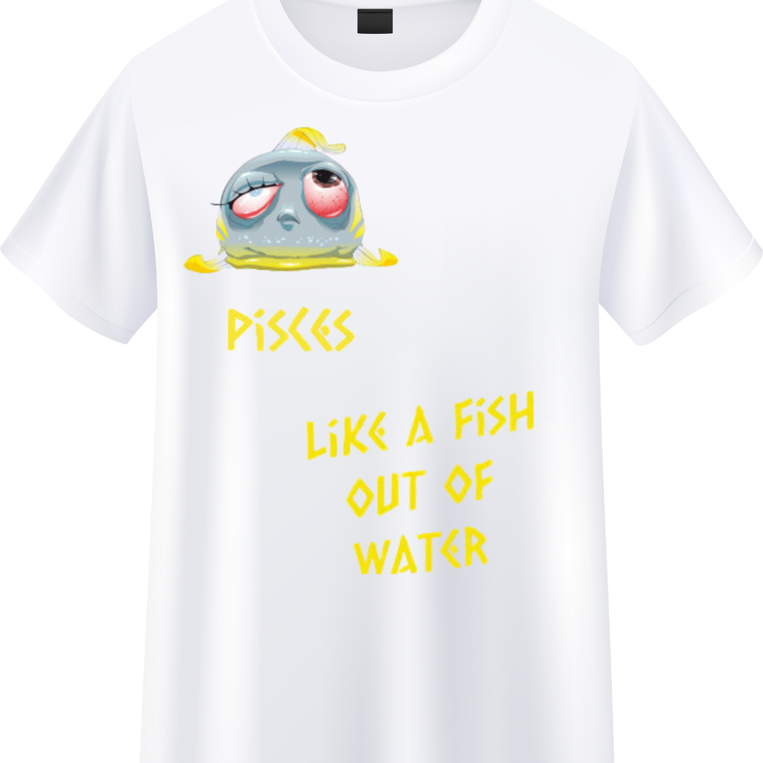 Pisces Like A Fish Out Of Water Crew T-Shirt