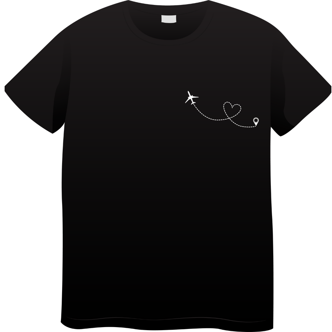 FlyingCoupleBlack Unisex Tshirt