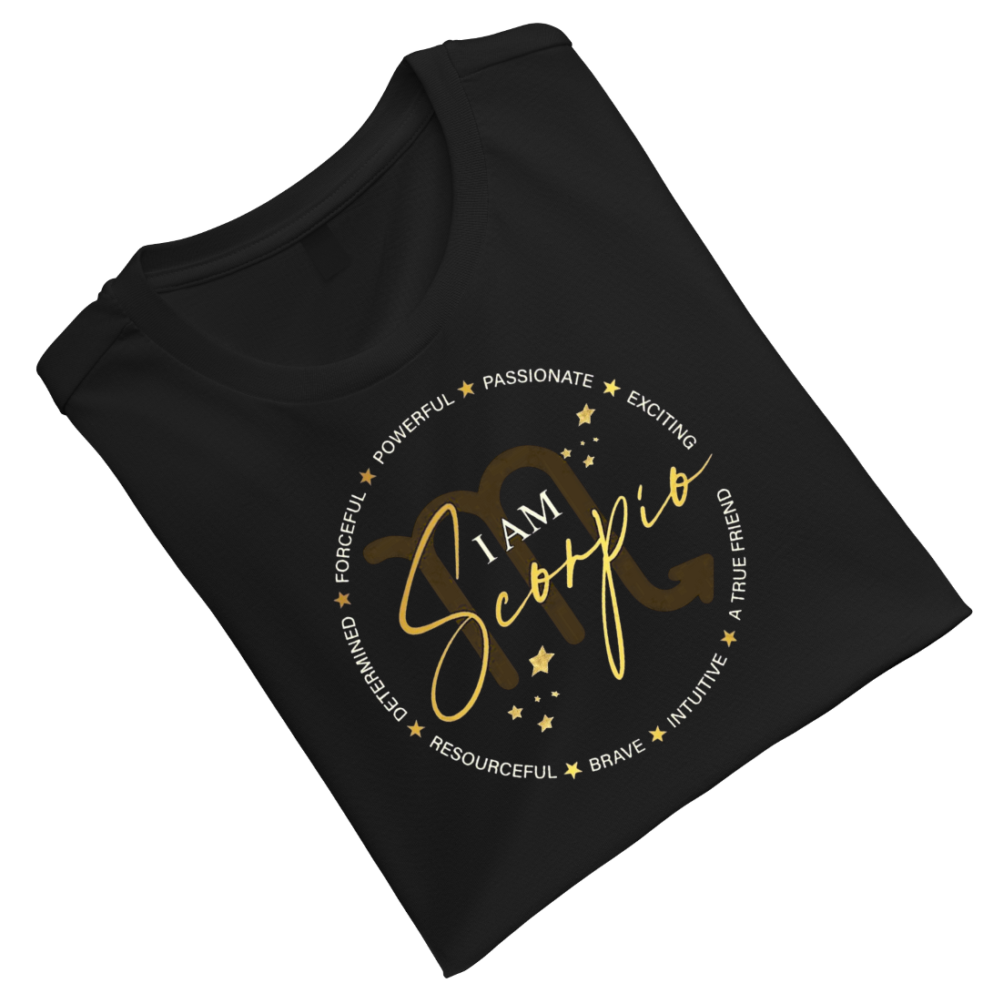 I Am Scorpio Black Standard Crew T-Shirt