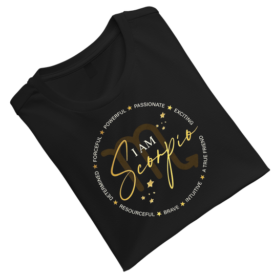 I Am Scorpio Black Standard Crew T-Shirt