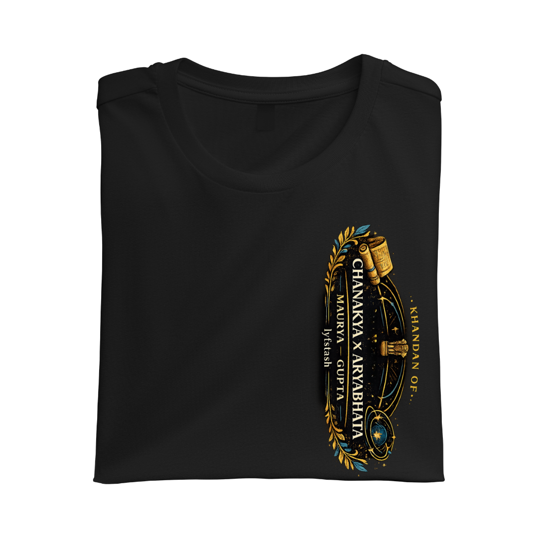 Khandan Of Maurya & Chankya Black Standard Crew T-Shirt