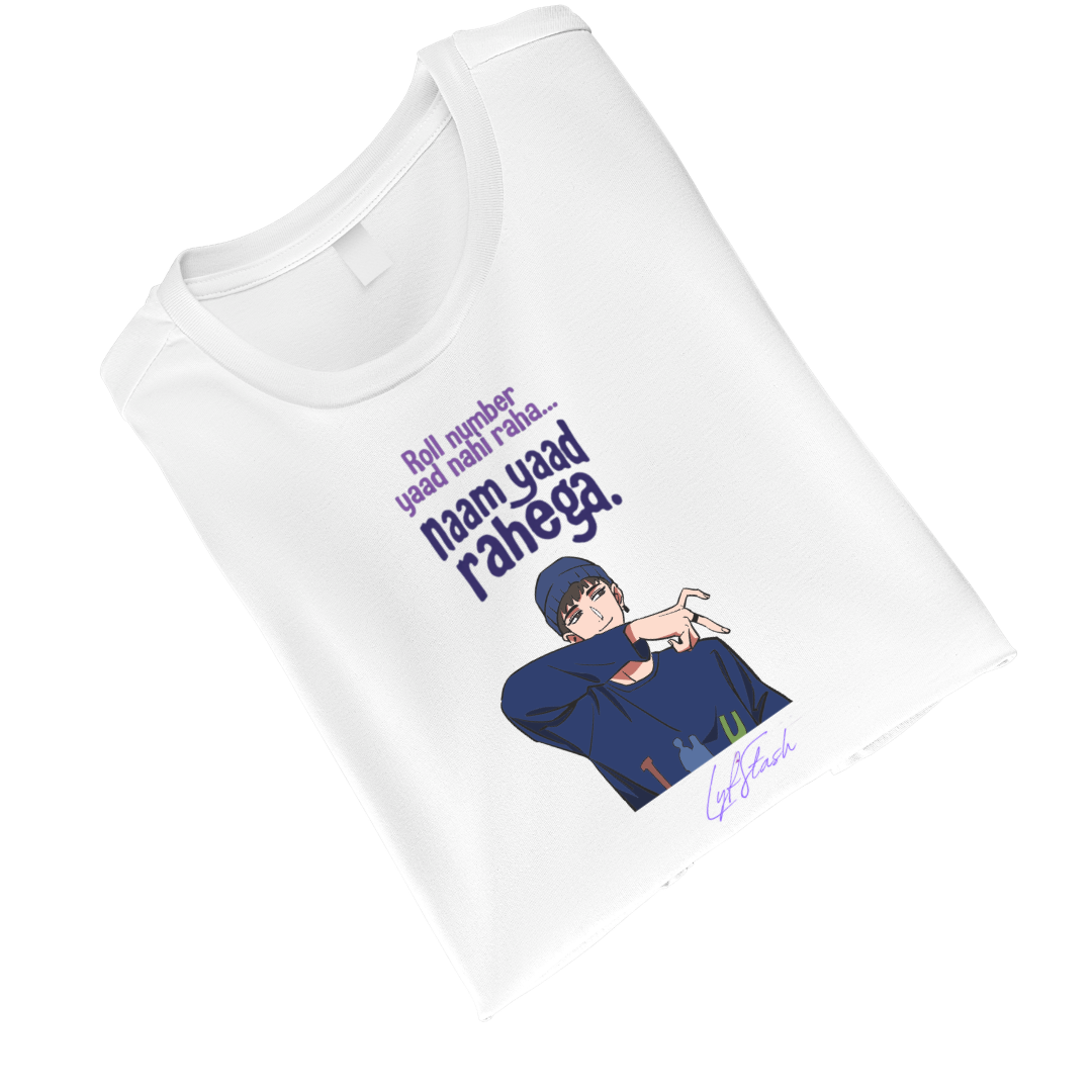 Roll number Yadd rahega Unisex Standard Crew T-Shirt