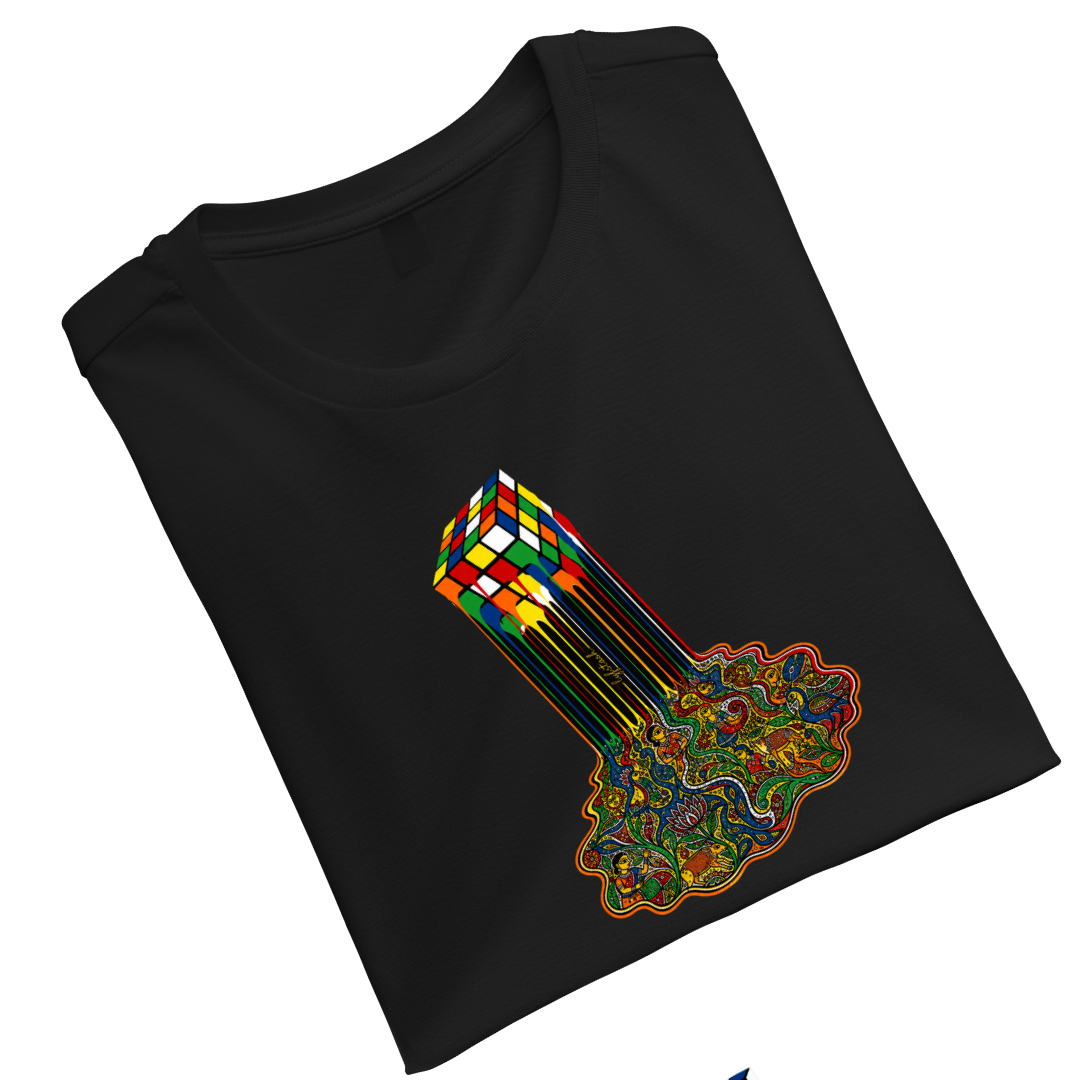 RubicMeltingMadhubaniArt Unisex Standard Crew T-Shirt