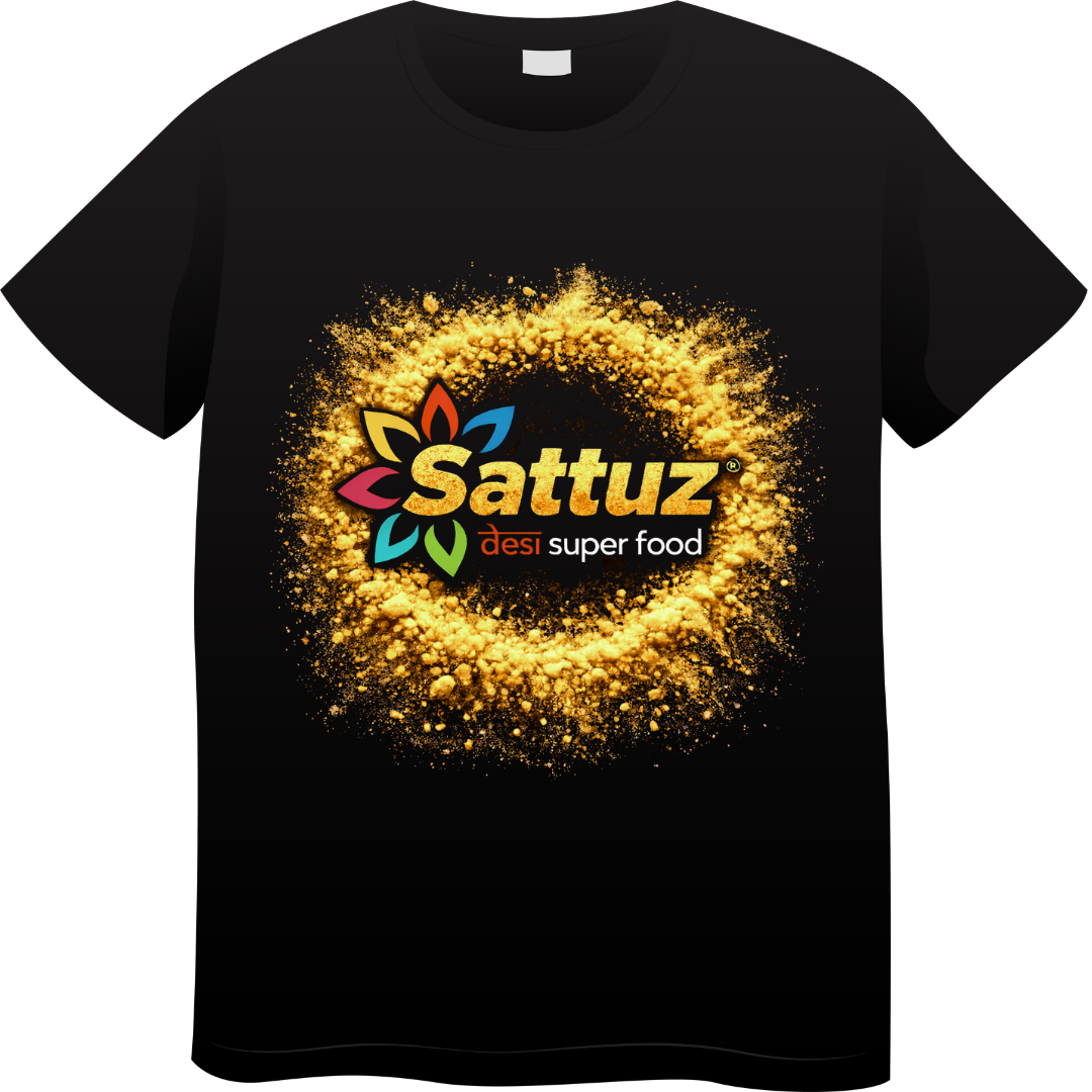 sattuz Brand logo Black Unisex Standard Crew T-Shirt