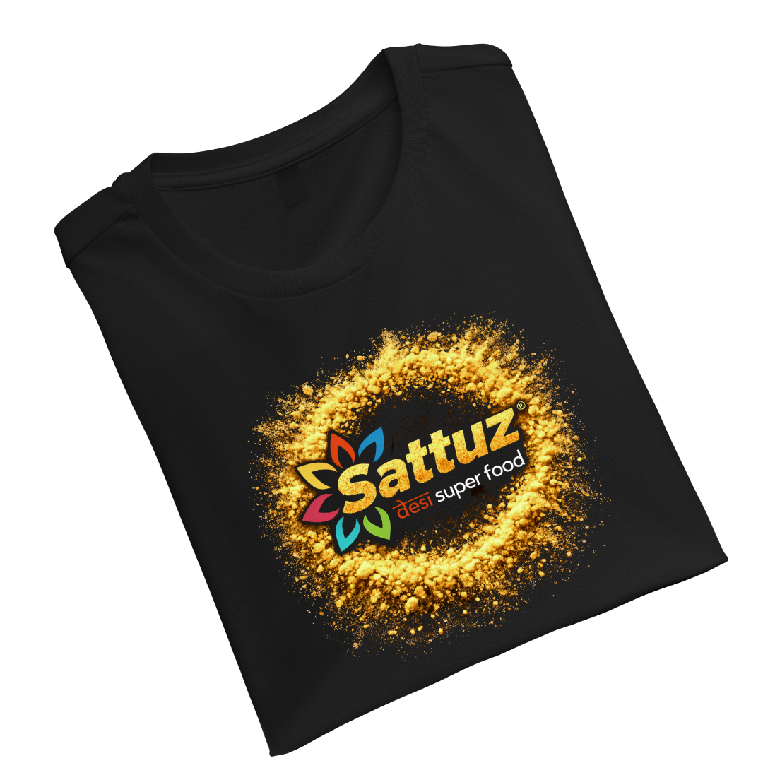 sattuz Brand logo Black Unisex Standard Crew T-Shirt
