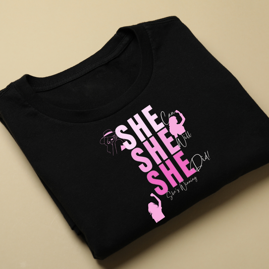 SheCanSheWillSheDid Crew T-Shirt