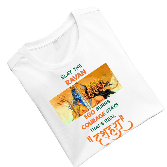 SlayTheRavanWhite Crew T-Shirt
