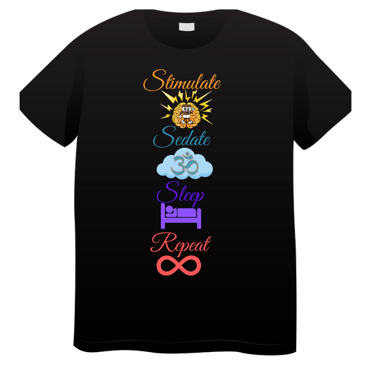 Stimulate Sleep  Repeat Crew T-Shirt