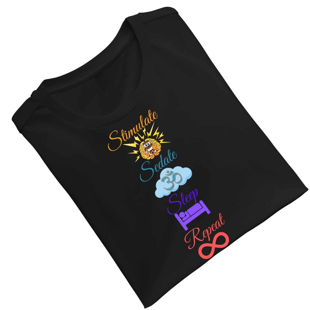 Stimulate Sleep  Repeat Crew T-Shirt