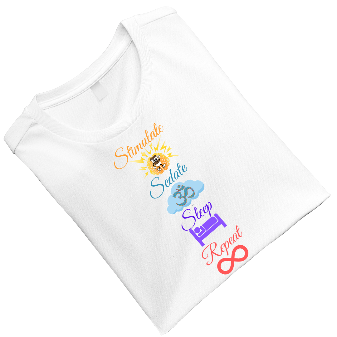 Stimulate Sleep  Repeat Crew T-Shirt