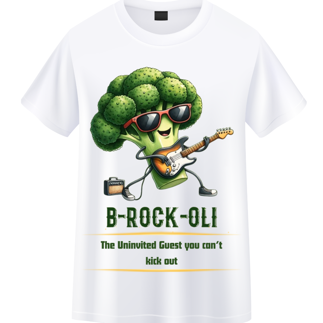 Brocolli univited Guest White Crew T-Shirt
