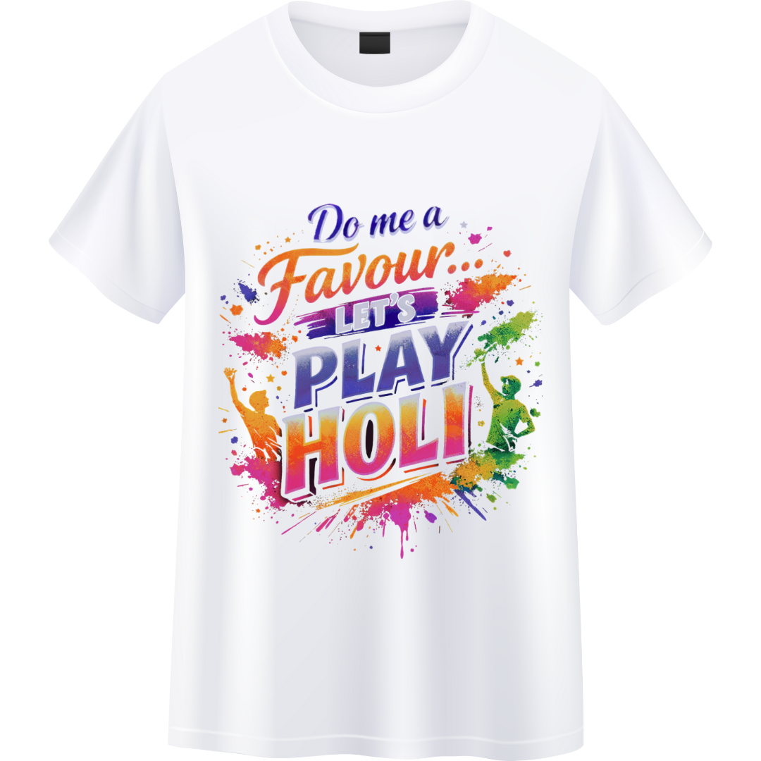 Lets play holi white Unisex Standard Crew T-Shirt