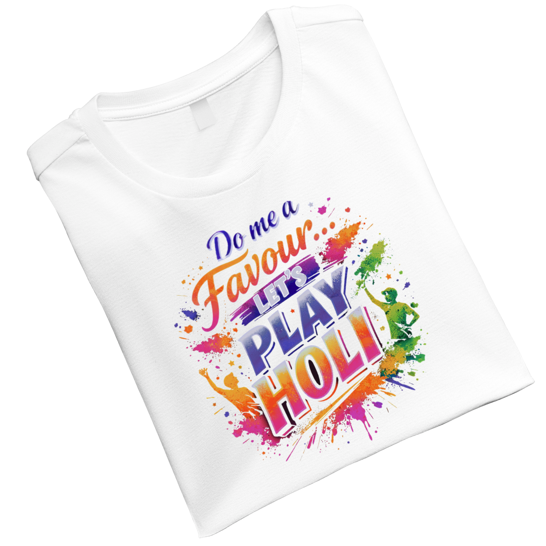 Lets play holi white Unisex Standard Crew T-Shirt