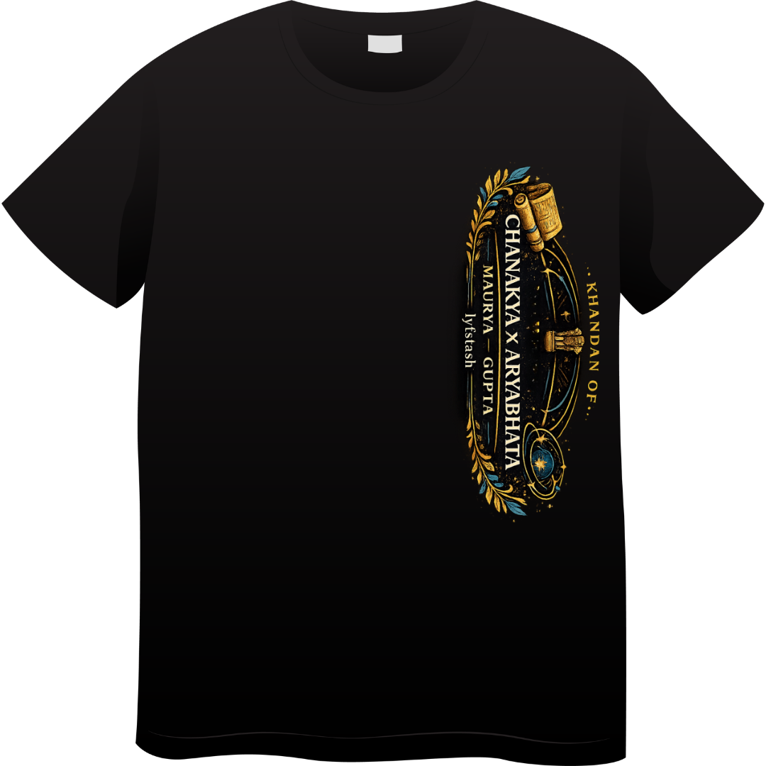 Khandan Of Maurya & Chankya Black Standard Crew T-Shirt