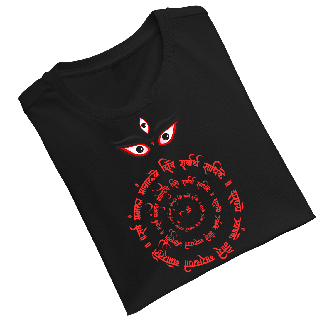 Sarv Mangle Manglaya MaDurga Crew T-Shirt